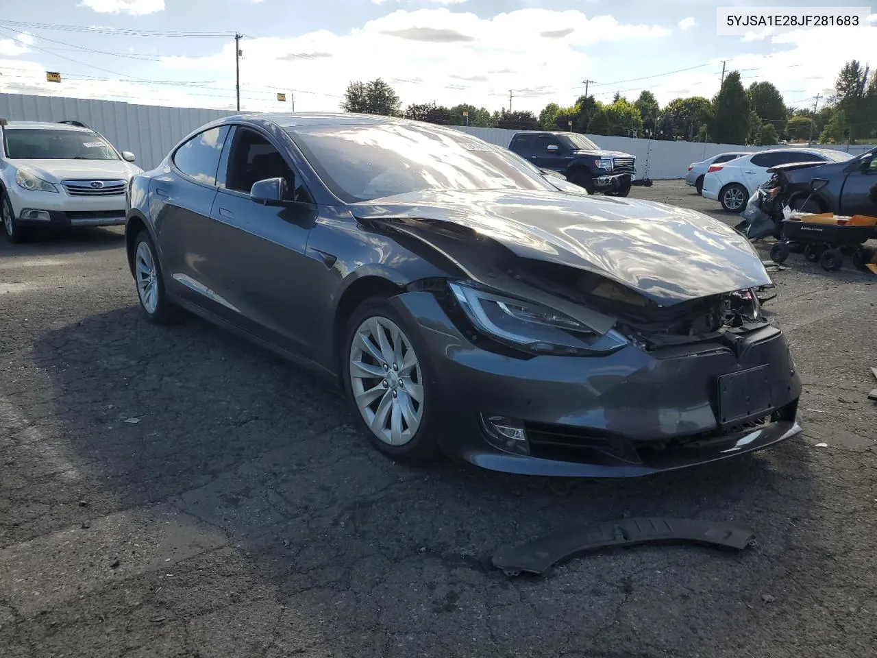 2018 Tesla Model S VIN: 5YJSA1E28JF281683 Lot: 72453734