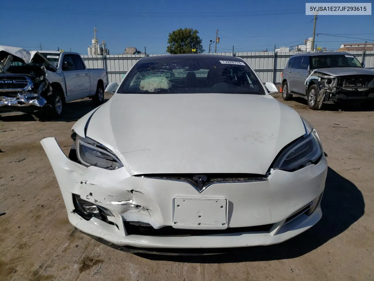 2018 Tesla Model S VIN: 5YJSA1E27JF293615 Lot: 73928774