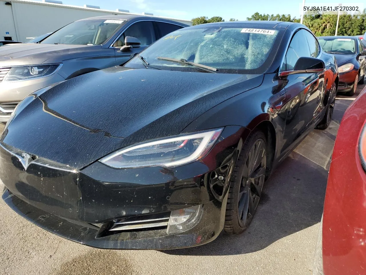 2018 Tesla Model S VIN: 5YJSA1E41JF270302 Lot: 74814764