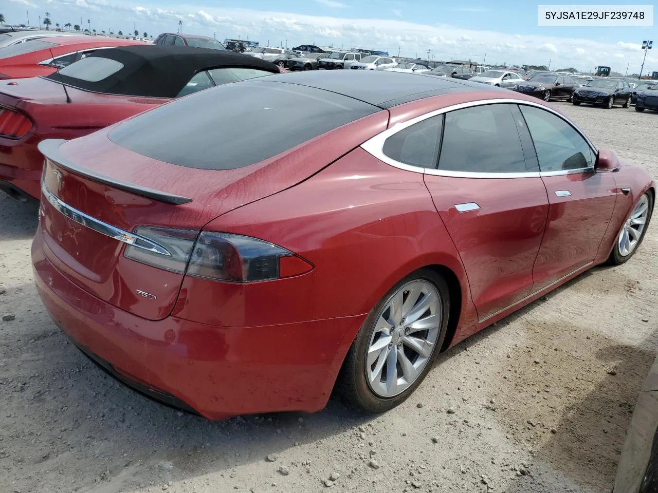 2018 Tesla Model S VIN: 5YJSA1E29JF239748 Lot: 74878244