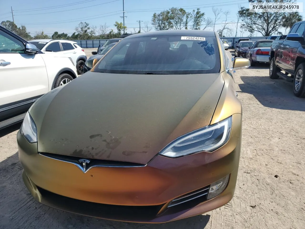 2018 Tesla Model S VIN: 5YJSA1E4XJF245978 Lot: 75524244