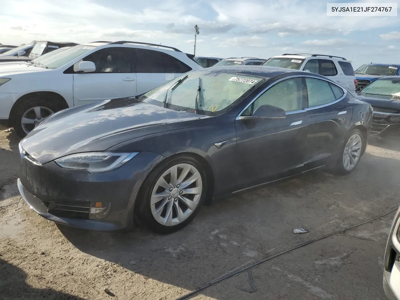 2018 Tesla Model S VIN: 5YJSA1E21JF274767 Lot: 75772074