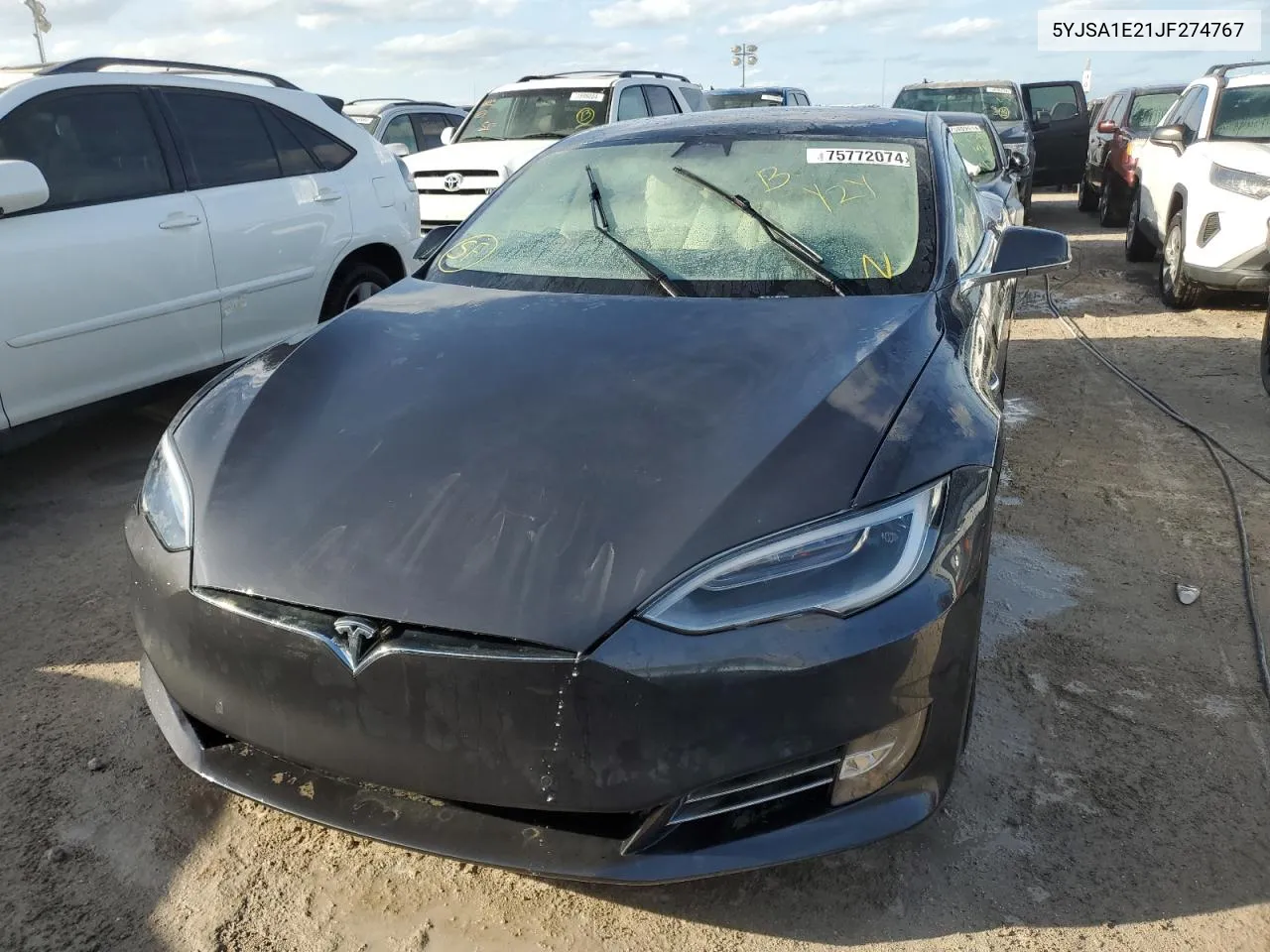 2018 Tesla Model S VIN: 5YJSA1E21JF274767 Lot: 75772074