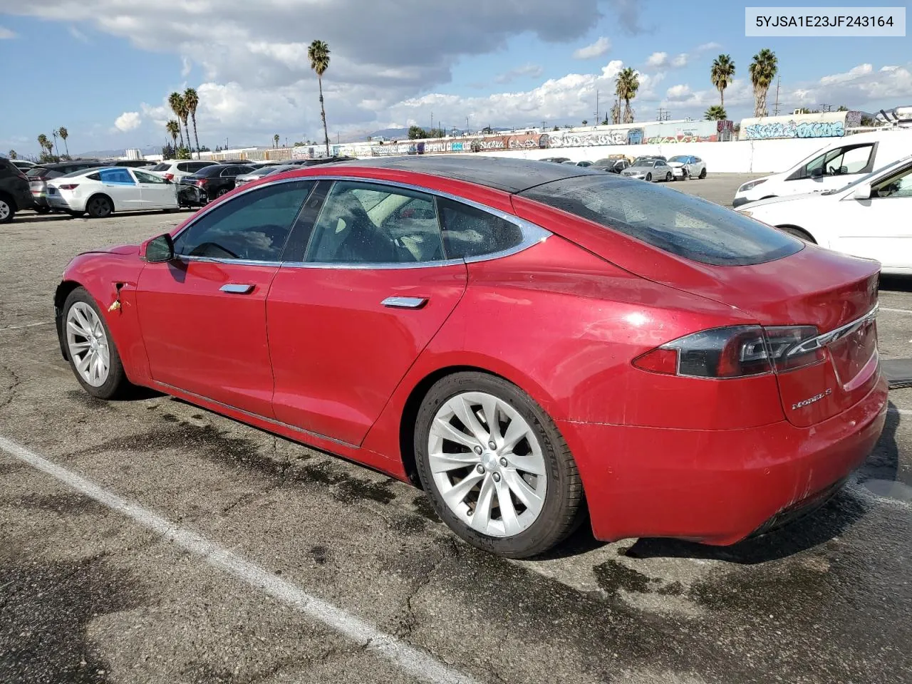 2018 Tesla Model S VIN: 5YJSA1E23JF243164 Lot: 80588734