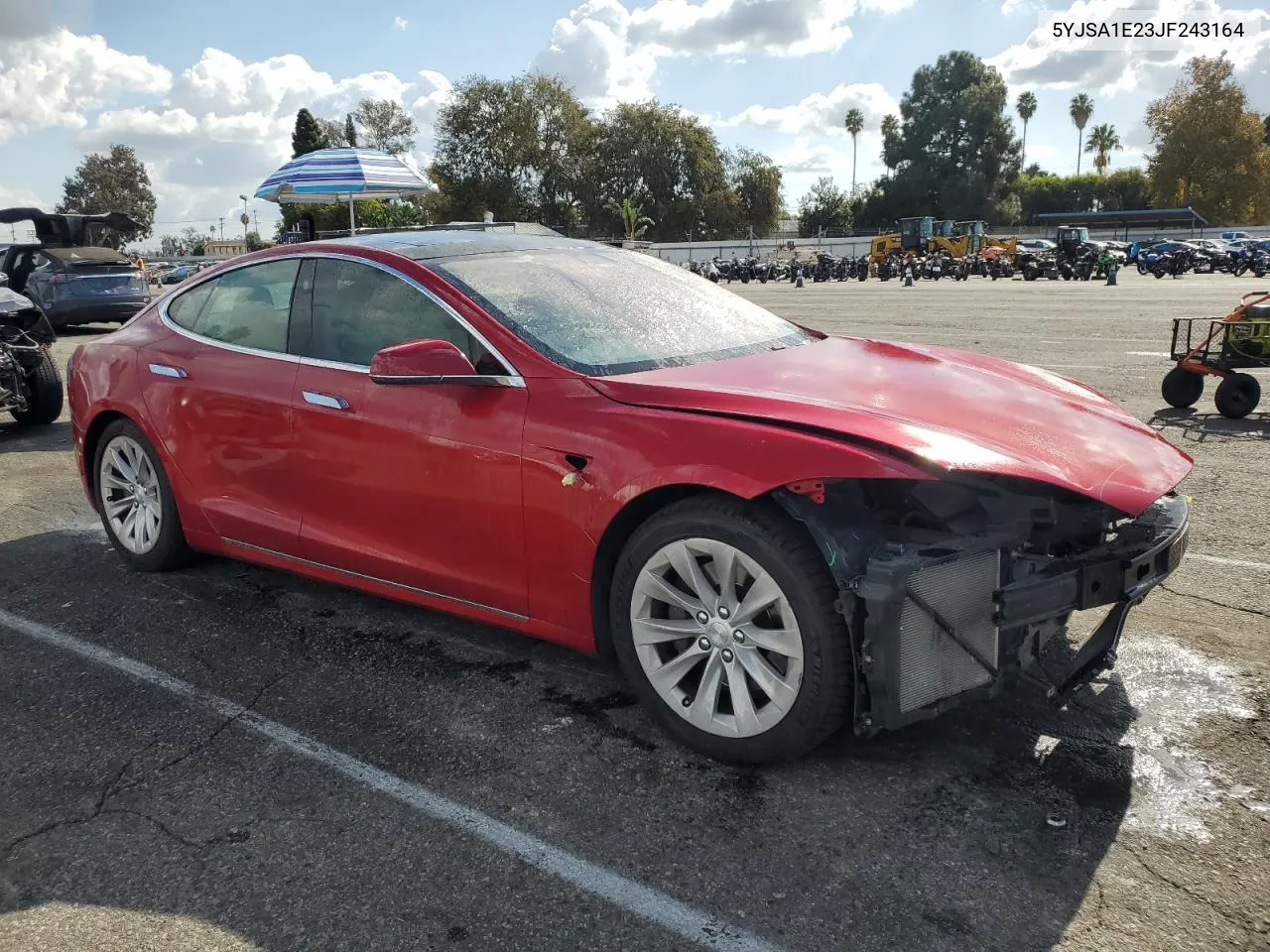 2018 Tesla Model S VIN: 5YJSA1E23JF243164 Lot: 80588734