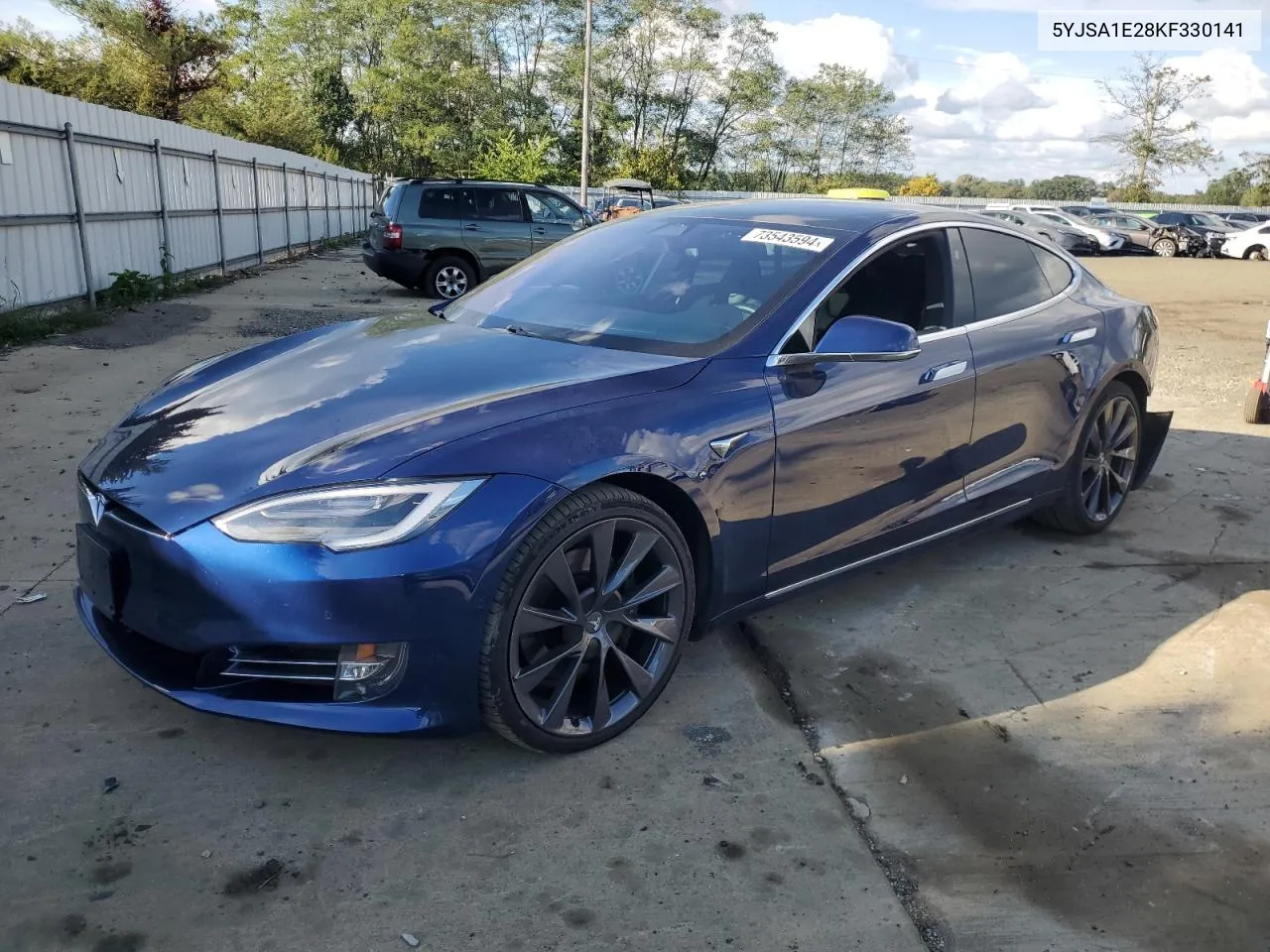 2019 Tesla Model S VIN: 5YJSA1E28KF330141 Lot: 73543594