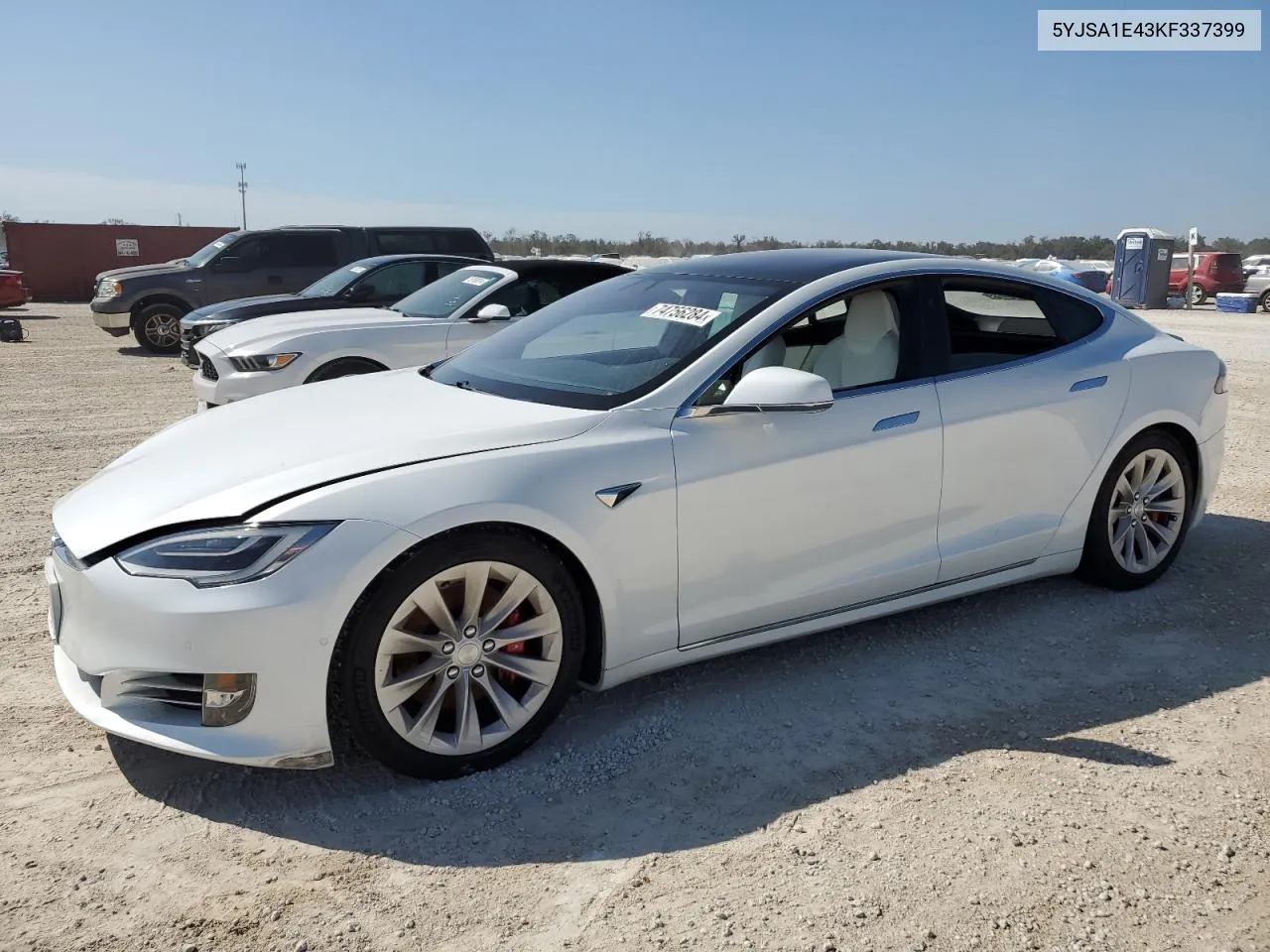 2019 Tesla Model S VIN: 5YJSA1E43KF337399 Lot: 75098294