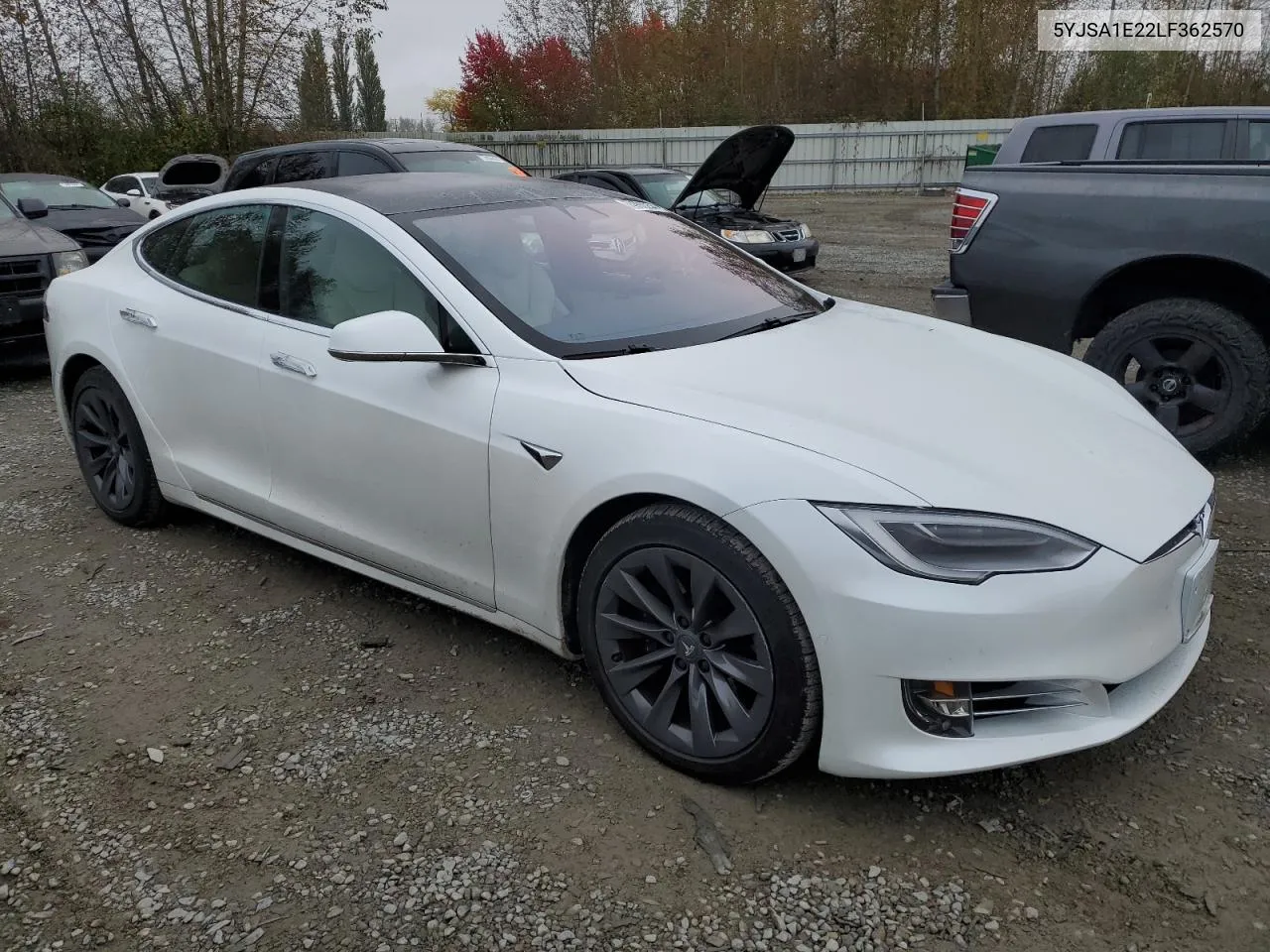 2020 Tesla Model S VIN: 5YJSA1E22LF362570 Lot: 74992254