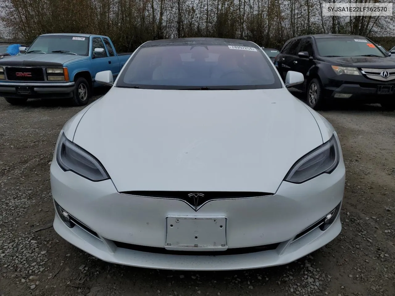 2020 Tesla Model S VIN: 5YJSA1E22LF362570 Lot: 74992254