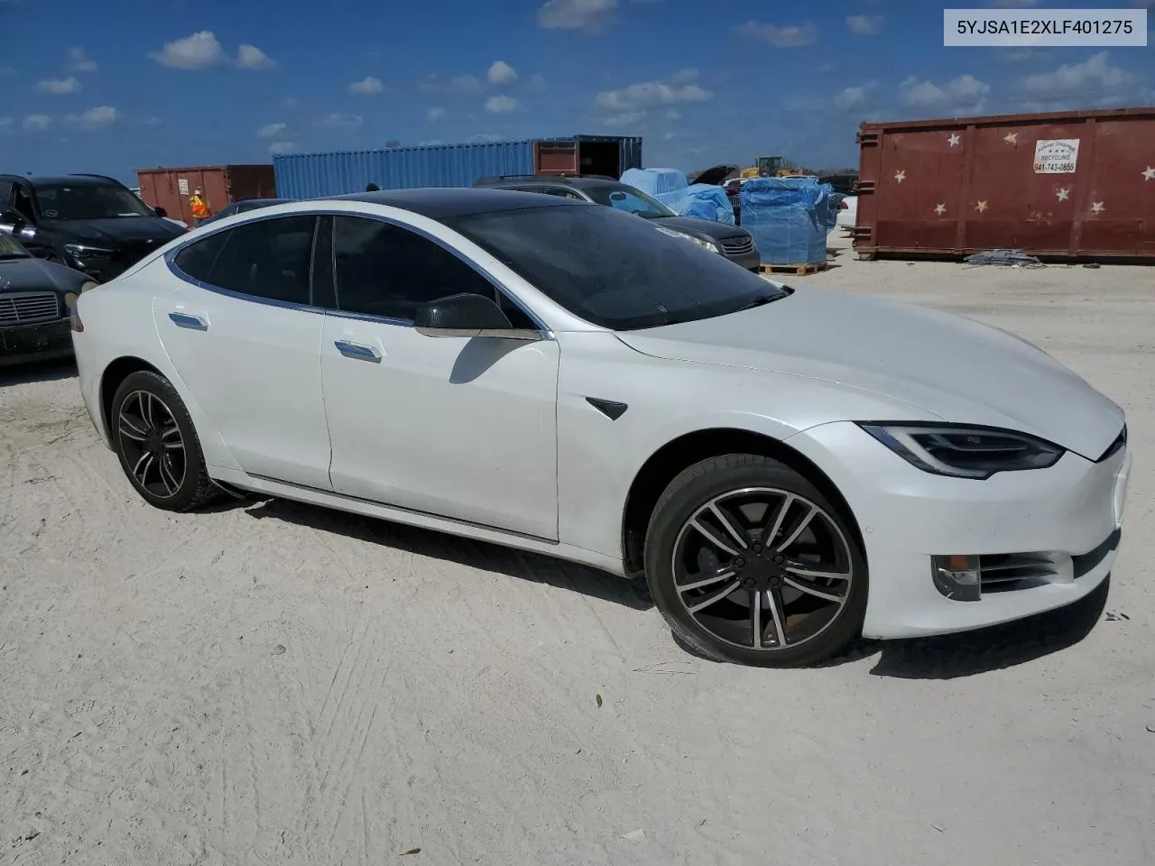 2020 Tesla Model S VIN: 5YJSA1E2XLF401275 Lot: 75921454