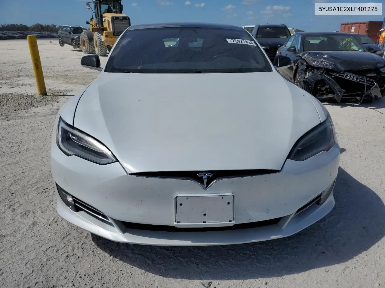 2020 Tesla Model S VIN: 5YJSA1E2XLF401275 Lot: 75921454