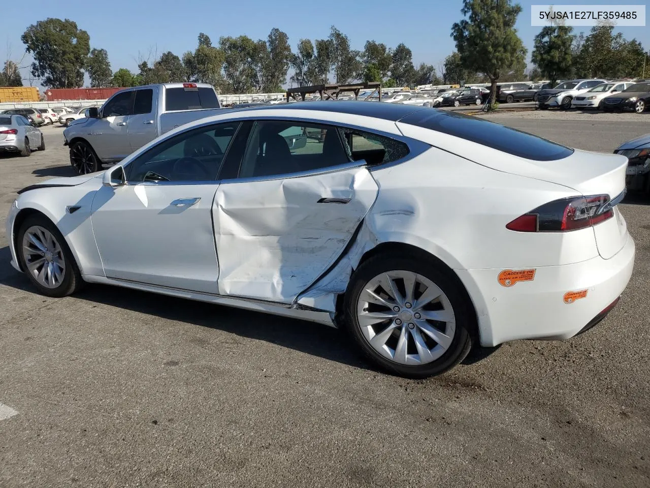 2020 Tesla Model S VIN: 5YJSA1E27LF359485 Lot: 76126594