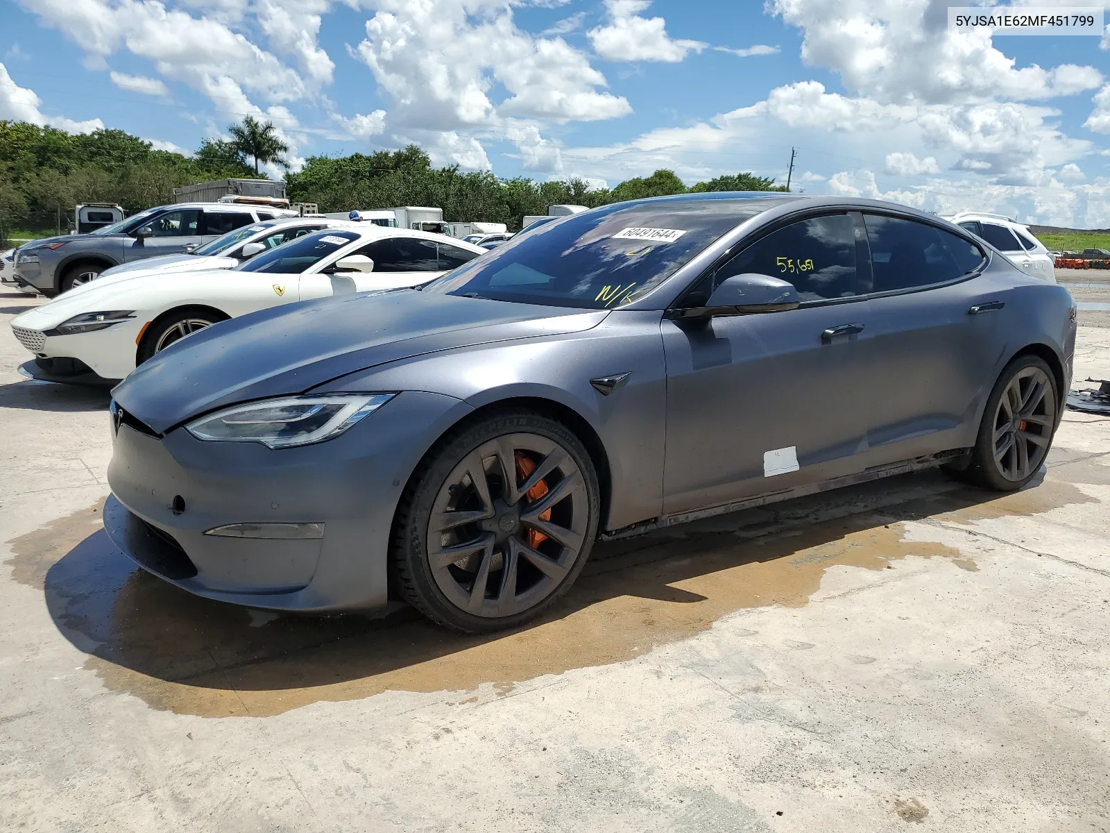 2021 Tesla Model S VIN: 5YJSA1E62MF451799 Lot: 60491644