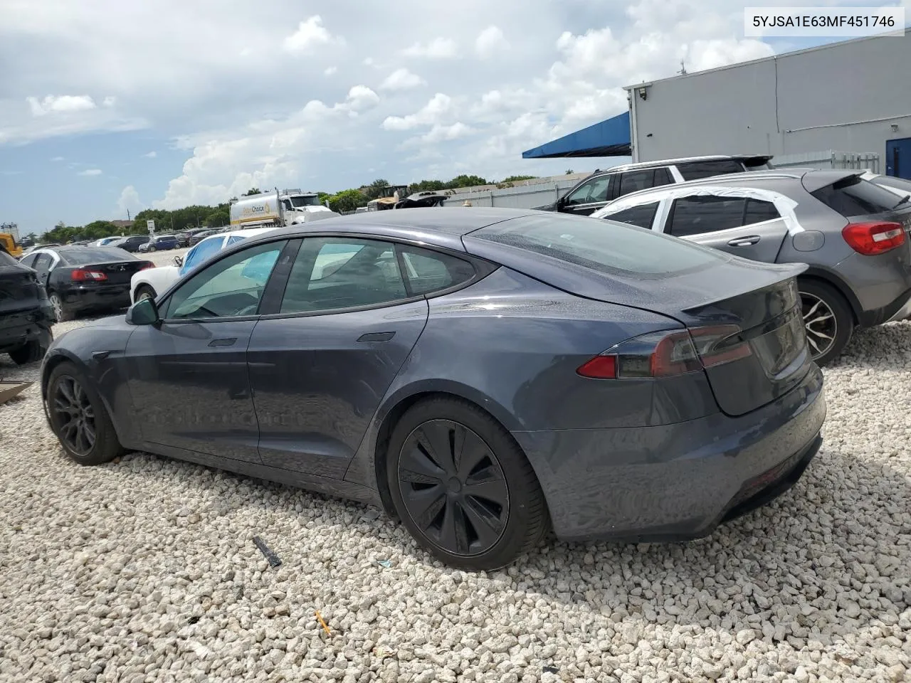 2021 Tesla Model S VIN: 5YJSA1E63MF451746 Lot: 62130734