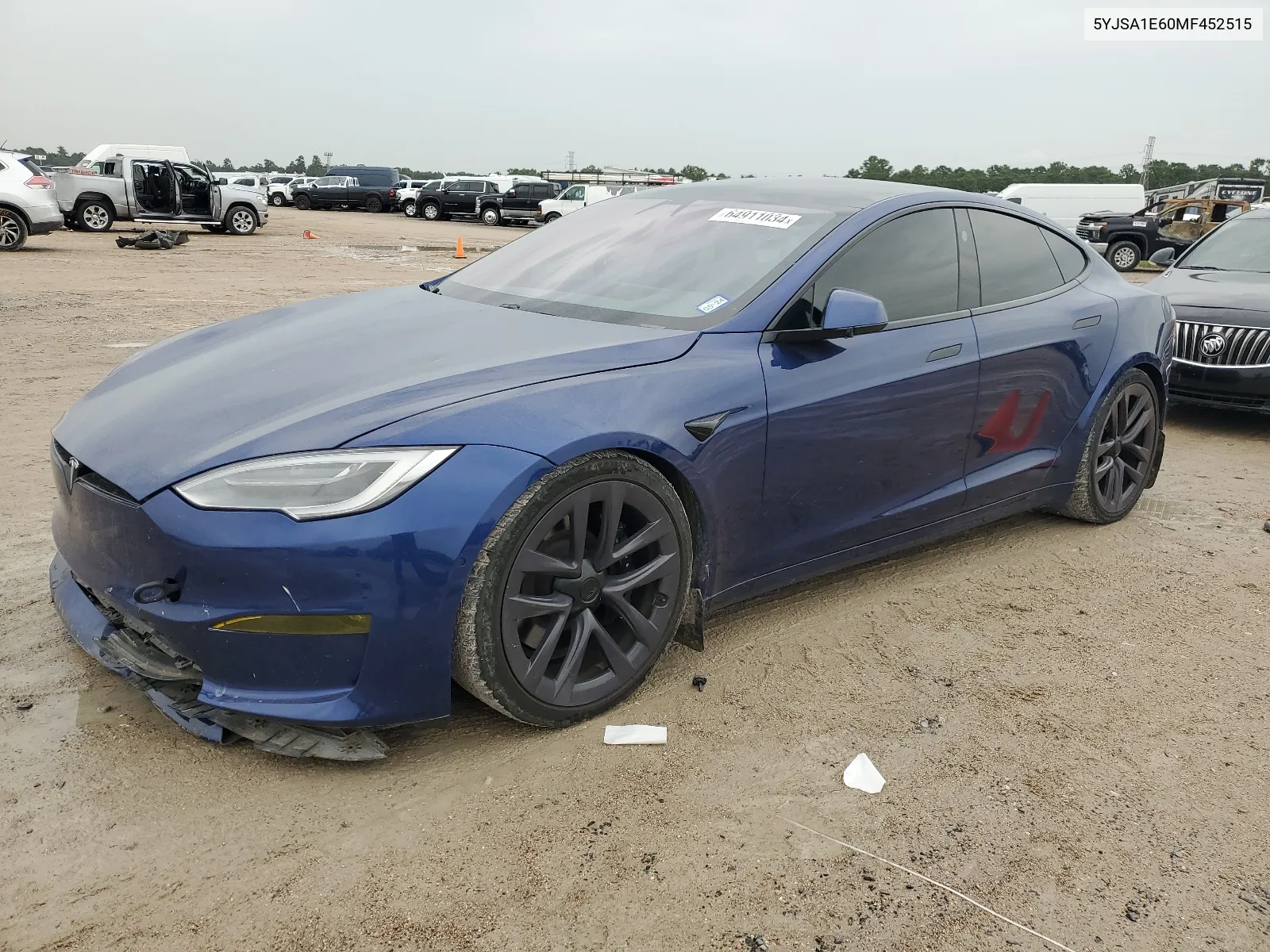 2021 Tesla Model S VIN: 5YJSA1E60MF452515 Lot: 64911034