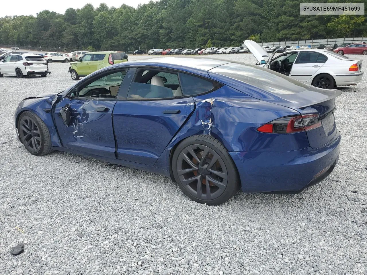 2021 Tesla Model S VIN: 5YJSA1E69MF451699 Lot: 65468604