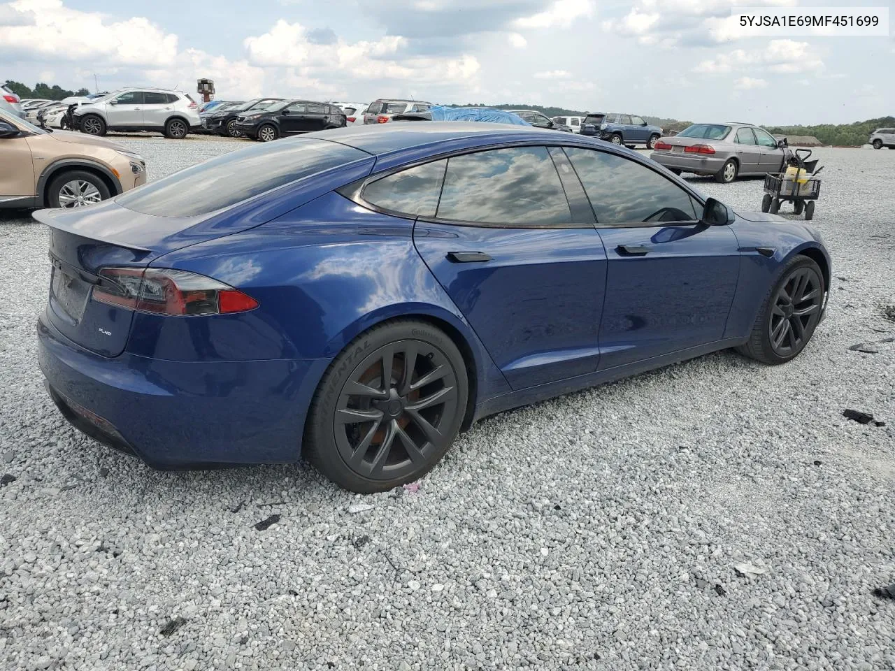 2021 Tesla Model S VIN: 5YJSA1E69MF451699 Lot: 65468604