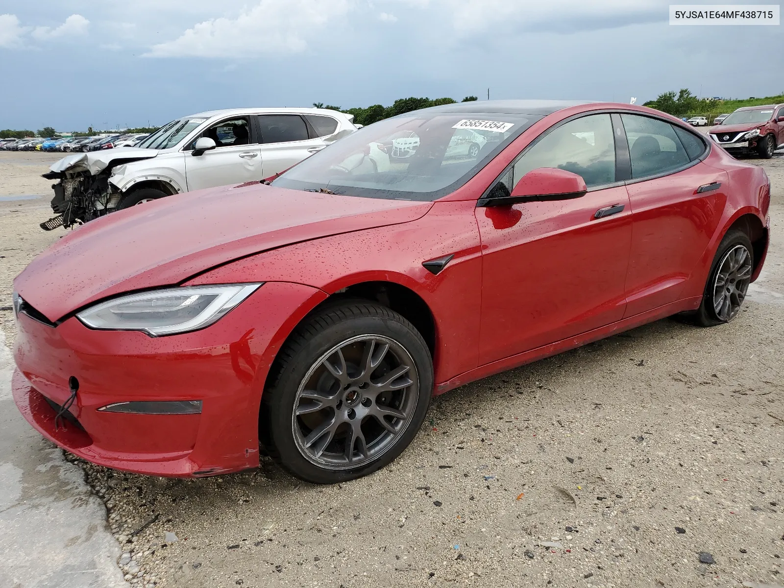 2021 Tesla Model S VIN: 5YJSA1E64MF438715 Lot: 65851354