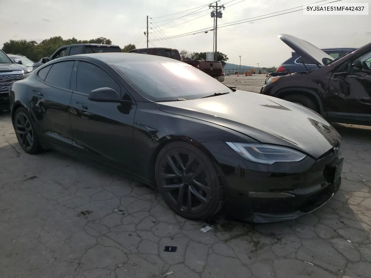 2021 Tesla Model S VIN: 5YJSA1E51MF442437 Lot: 71347244