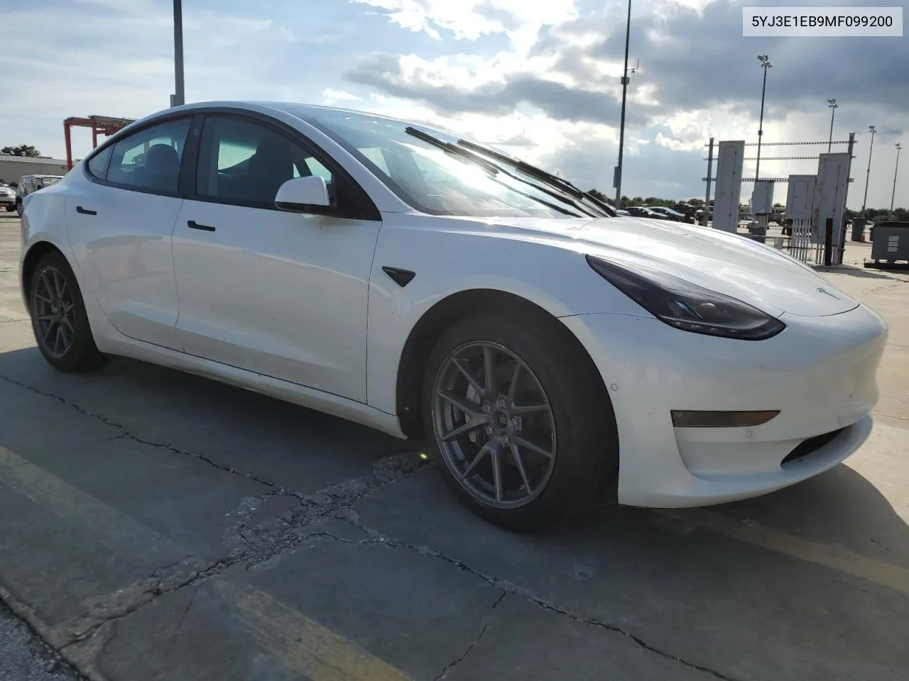 2021 Tesla Model 3 VIN: 5YJ3E1EB9MF099200 Lot: 73765714