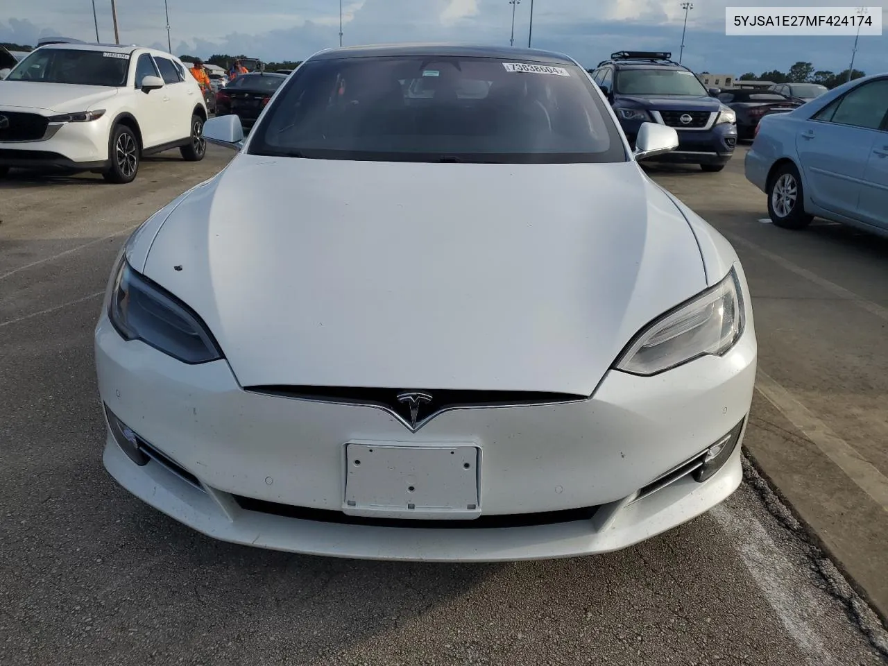 2021 Tesla Model S VIN: 5YJSA1E27MF424174 Lot: 73838604