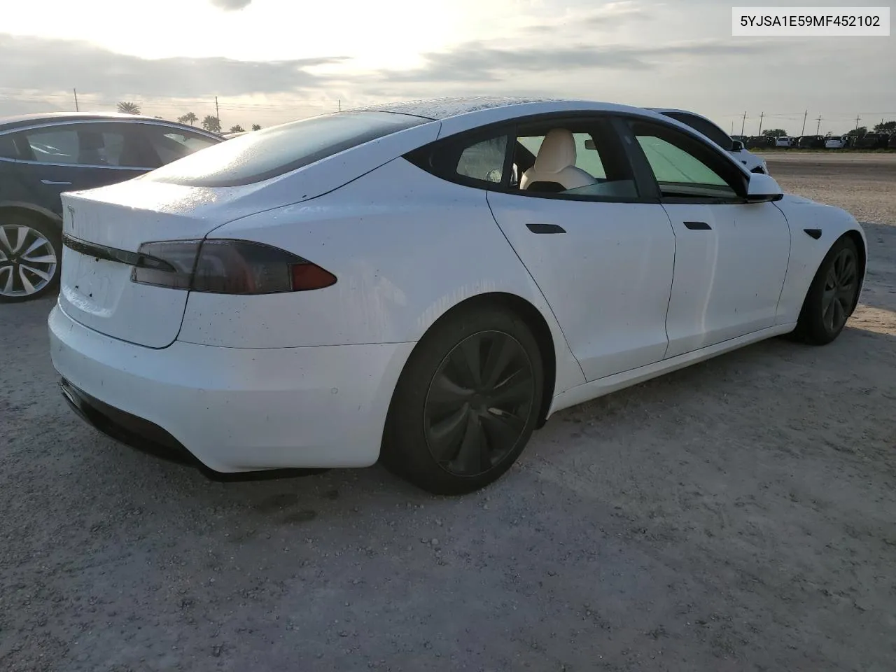 2021 Tesla Model S VIN: 5YJSA1E59MF452102 Lot: 74221484