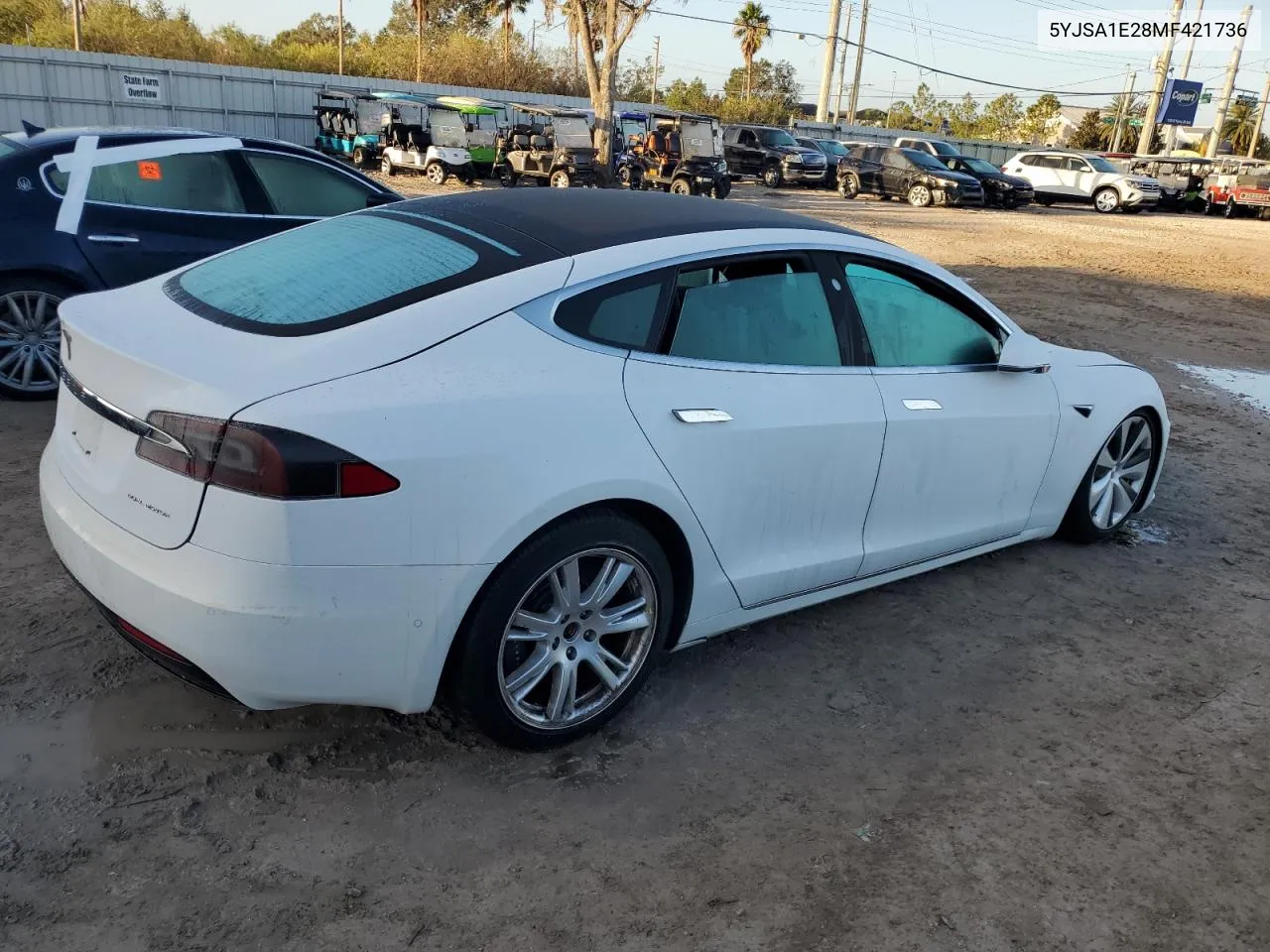 2021 Tesla Model S VIN: 5YJSA1E28MF421736 Lot: 74472014