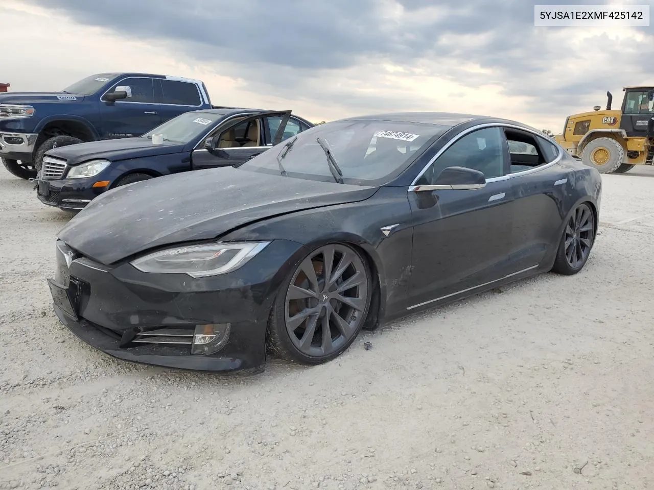 2021 Tesla Model S VIN: 5YJSA1E2XMF425142 Lot: 74674914