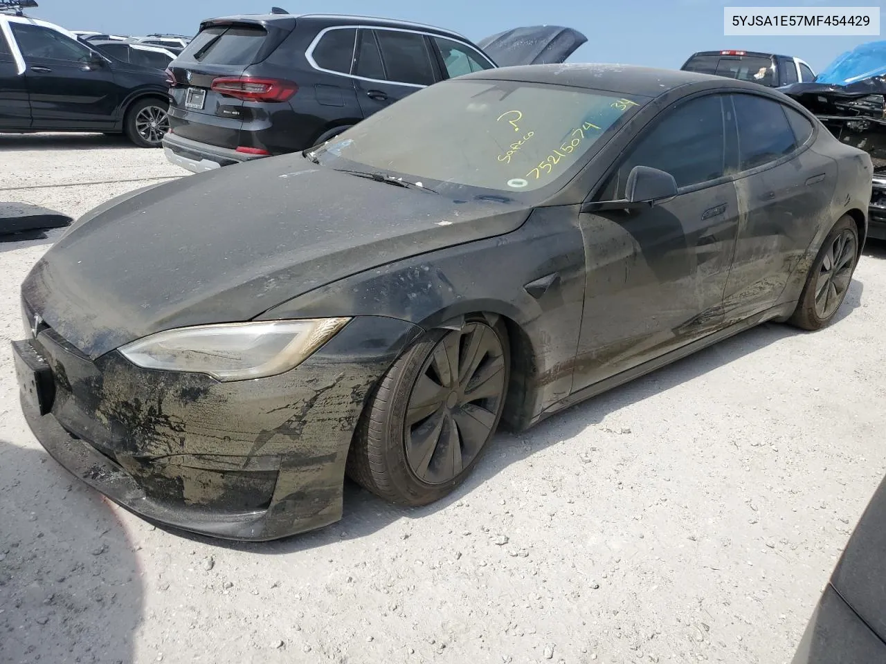 2021 Tesla Model S VIN: 5YJSA1E57MF454429 Lot: 75215074