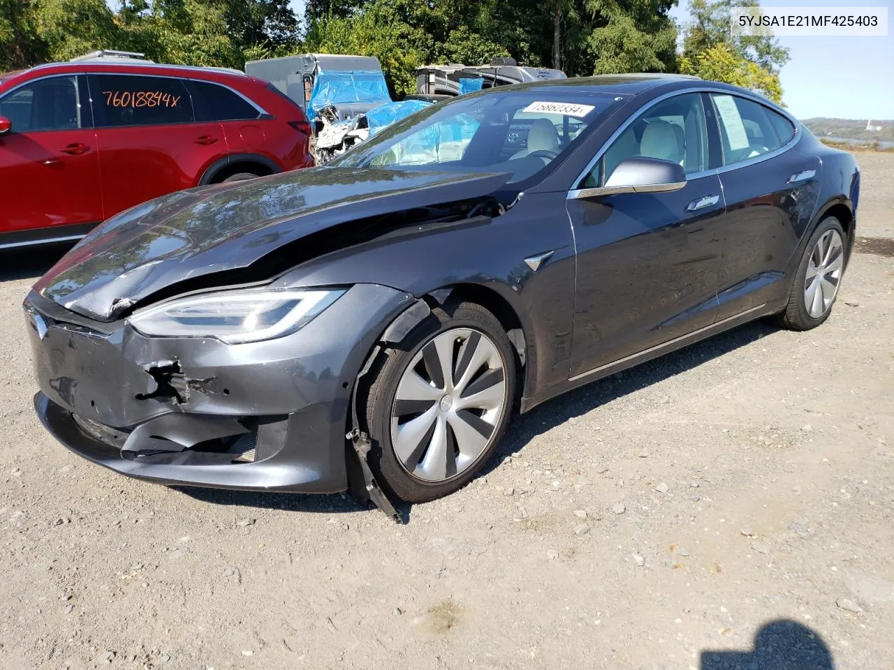 2021 Tesla Model S VIN: 5YJSA1E21MF425403 Lot: 75862334