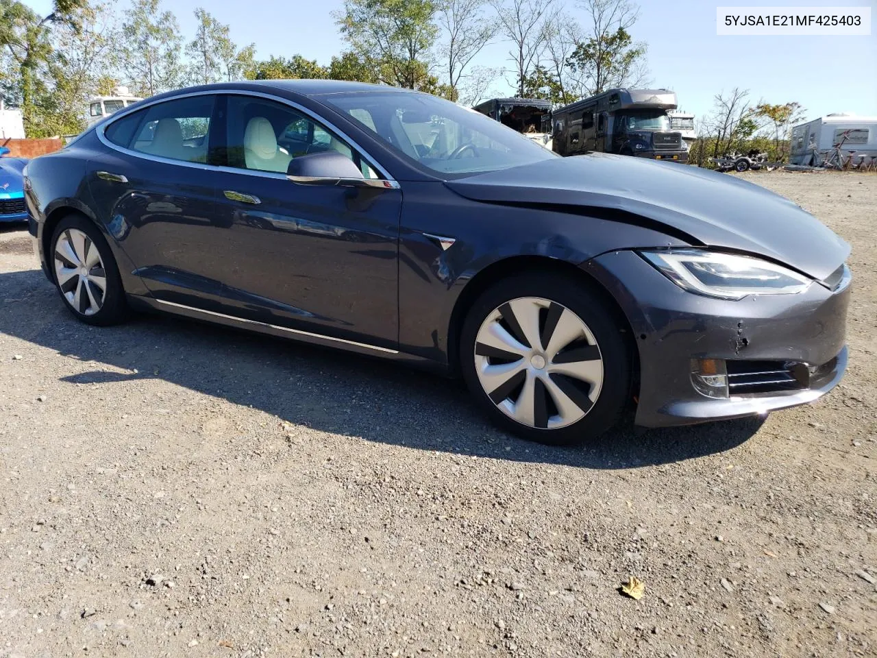 2021 Tesla Model S VIN: 5YJSA1E21MF425403 Lot: 75862334