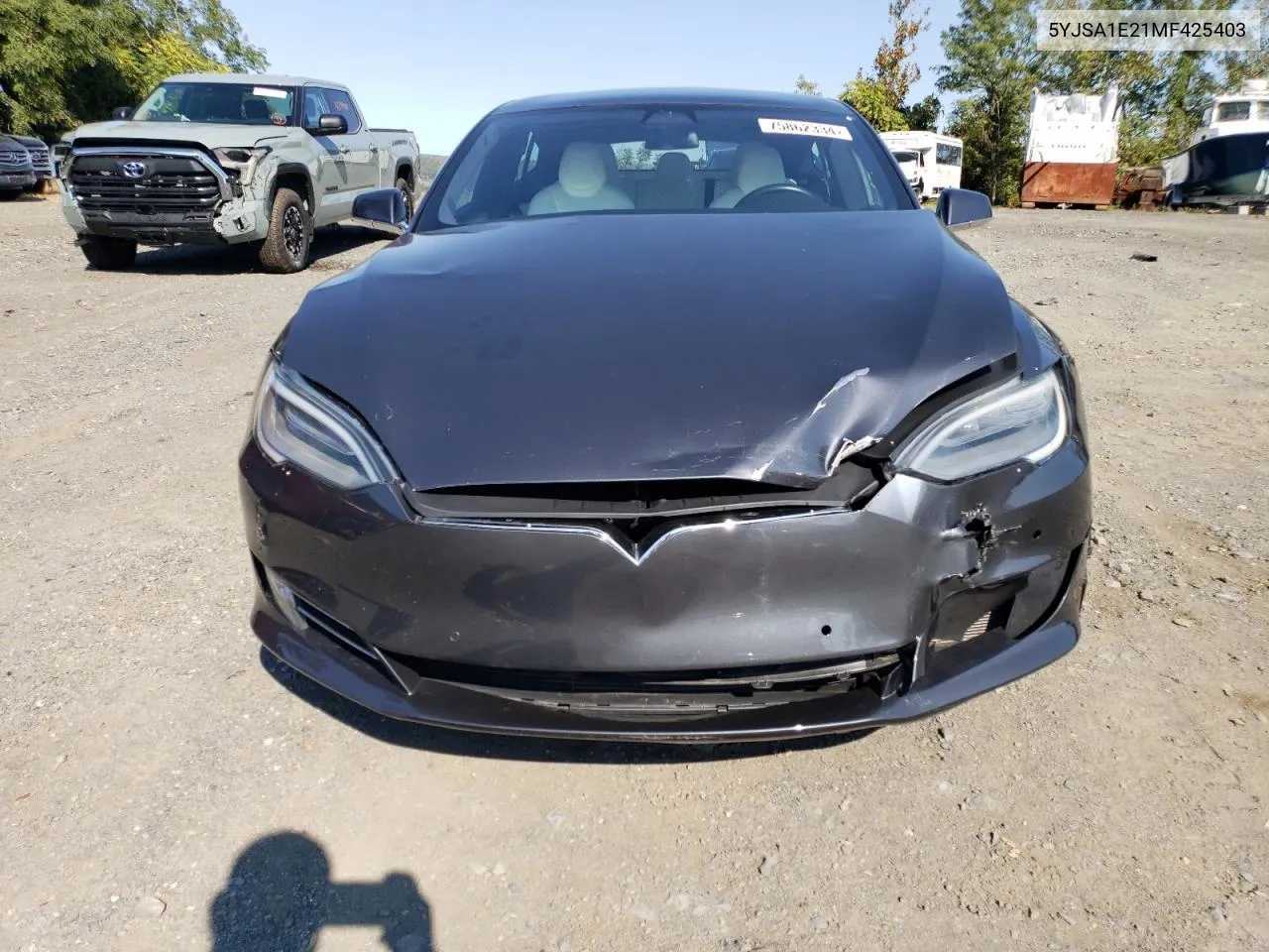 2021 Tesla Model S VIN: 5YJSA1E21MF425403 Lot: 75862334