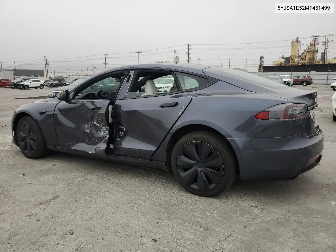 2021 Tesla Model S VIN: 5YJSA1E52MF451499 Lot: 76369844