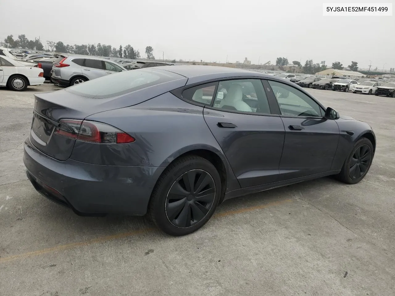 2021 Tesla Model S VIN: 5YJSA1E52MF451499 Lot: 76369844