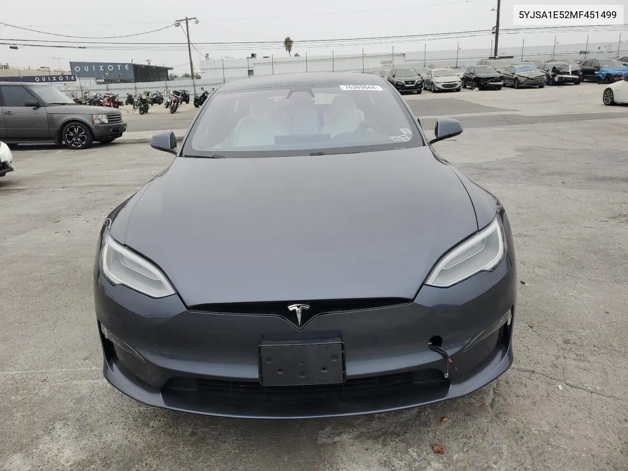 2021 Tesla Model S VIN: 5YJSA1E52MF451499 Lot: 76369844