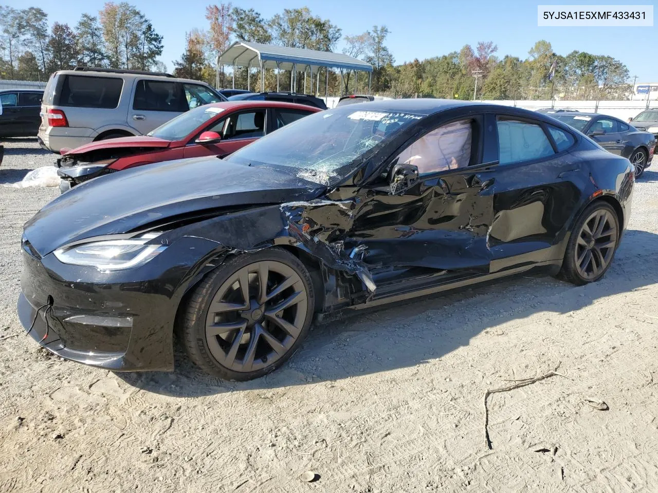 2021 Tesla Model S VIN: 5YJSA1E5XMF433431 Lot: 77090704