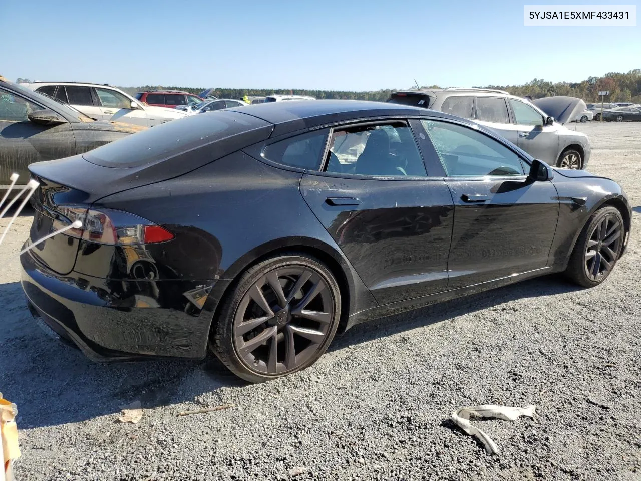 2021 Tesla Model S VIN: 5YJSA1E5XMF433431 Lot: 77090704