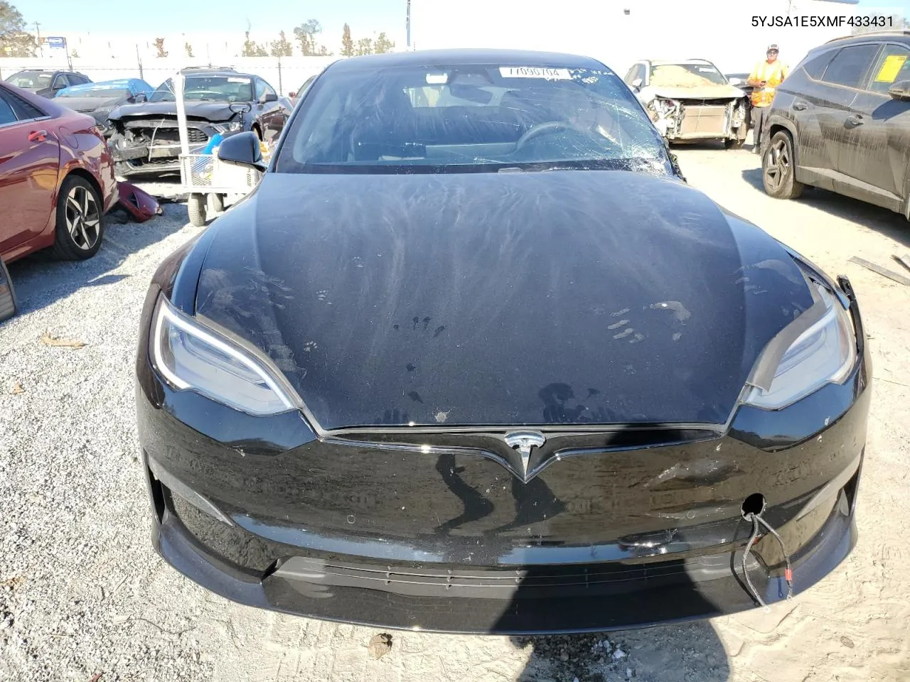 2021 Tesla Model S VIN: 5YJSA1E5XMF433431 Lot: 77090704