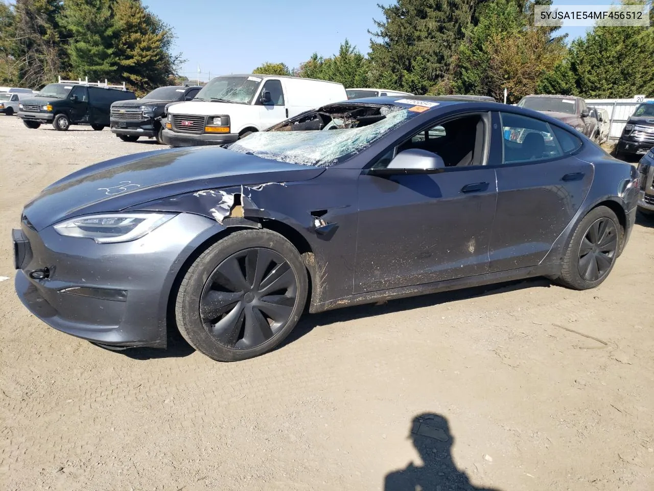 2021 Tesla Model S VIN: 5YJSA1E54MF456512 Lot: 77255834