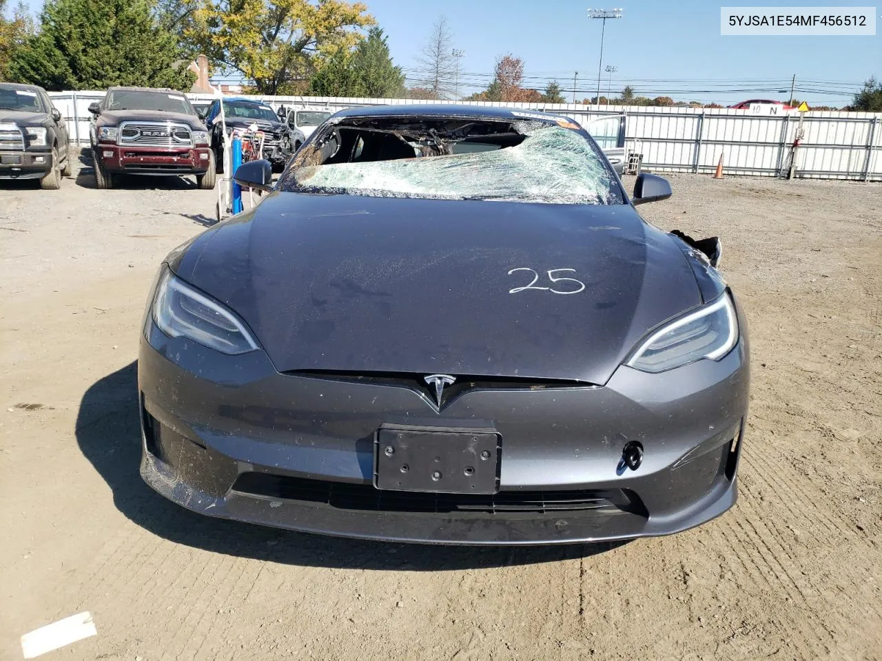 2021 Tesla Model S VIN: 5YJSA1E54MF456512 Lot: 77255834