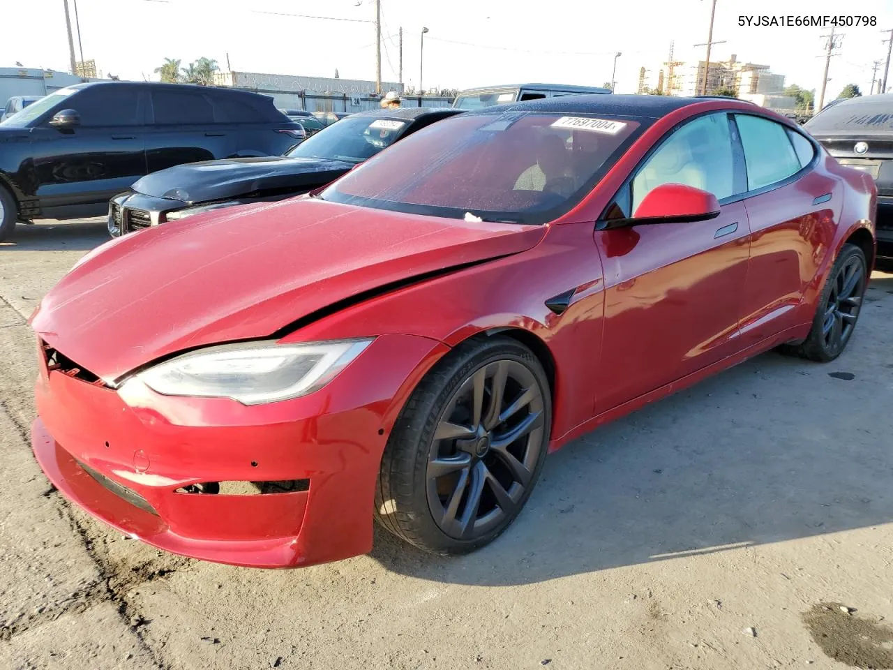 2021 Tesla Model S VIN: 5YJSA1E66MF450798 Lot: 77697004