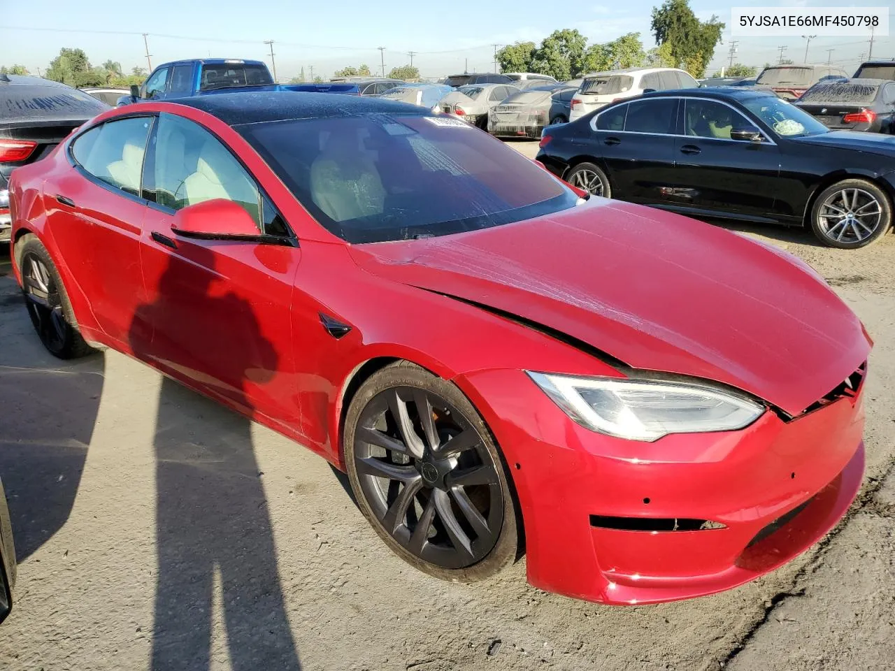 2021 Tesla Model S VIN: 5YJSA1E66MF450798 Lot: 77697004