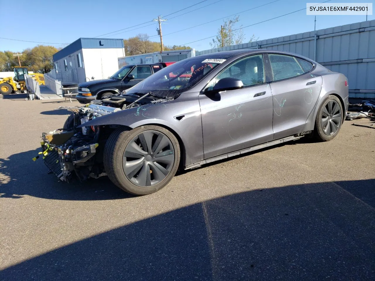 2021 Tesla Model S VIN: 5YJSA1E6XMF442901 Lot: 79179564