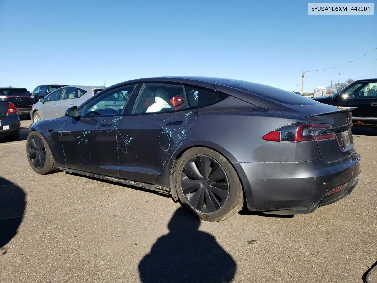 2021 Tesla Model S VIN: 5YJSA1E6XMF442901 Lot: 79179564