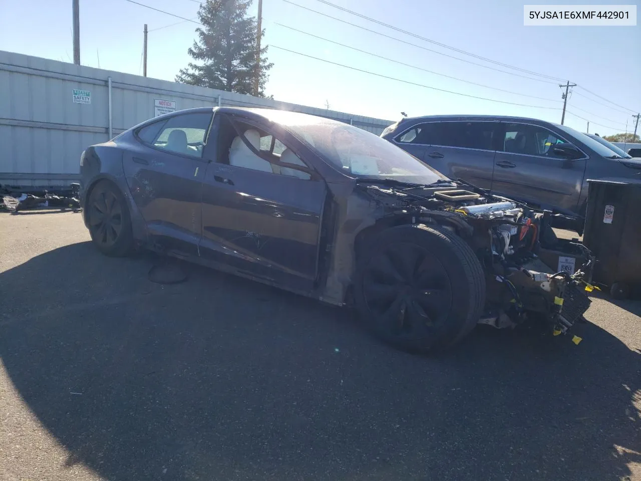 2021 Tesla Model S VIN: 5YJSA1E6XMF442901 Lot: 79179564