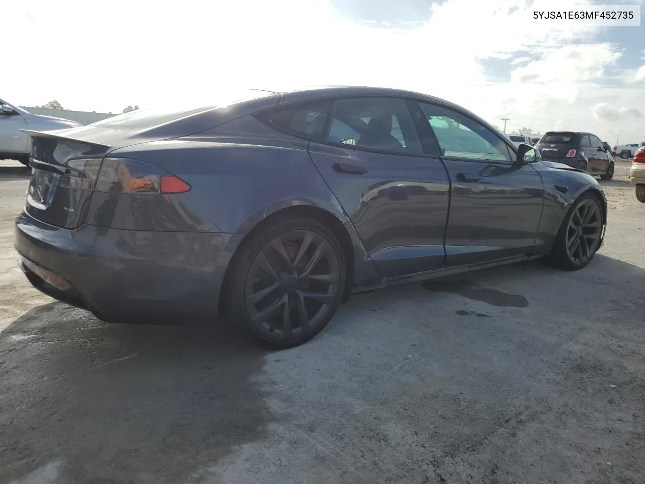 2021 Tesla Model S VIN: 5YJSA1E63MF452735 Lot: 79209514