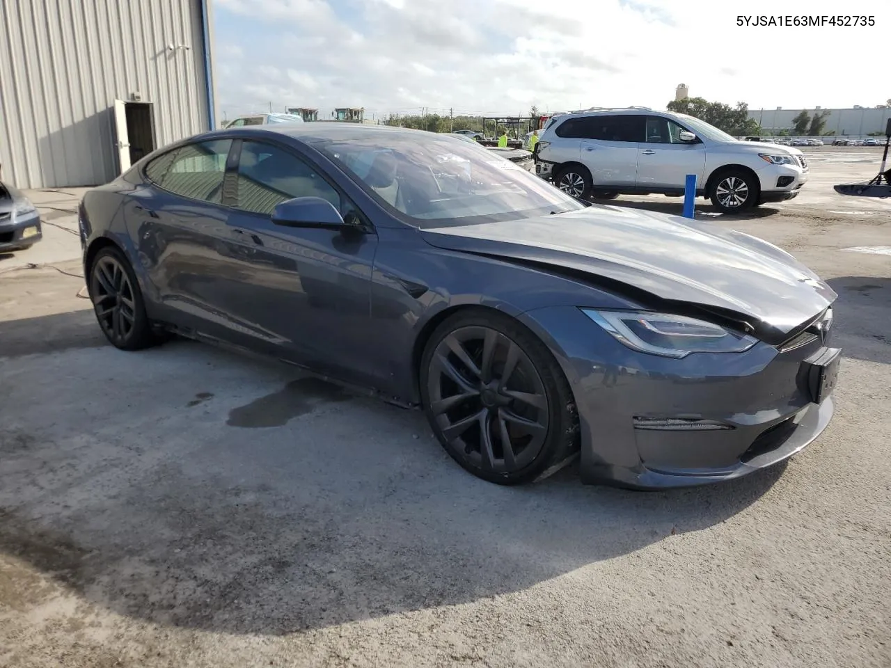 2021 Tesla Model S VIN: 5YJSA1E63MF452735 Lot: 79209514