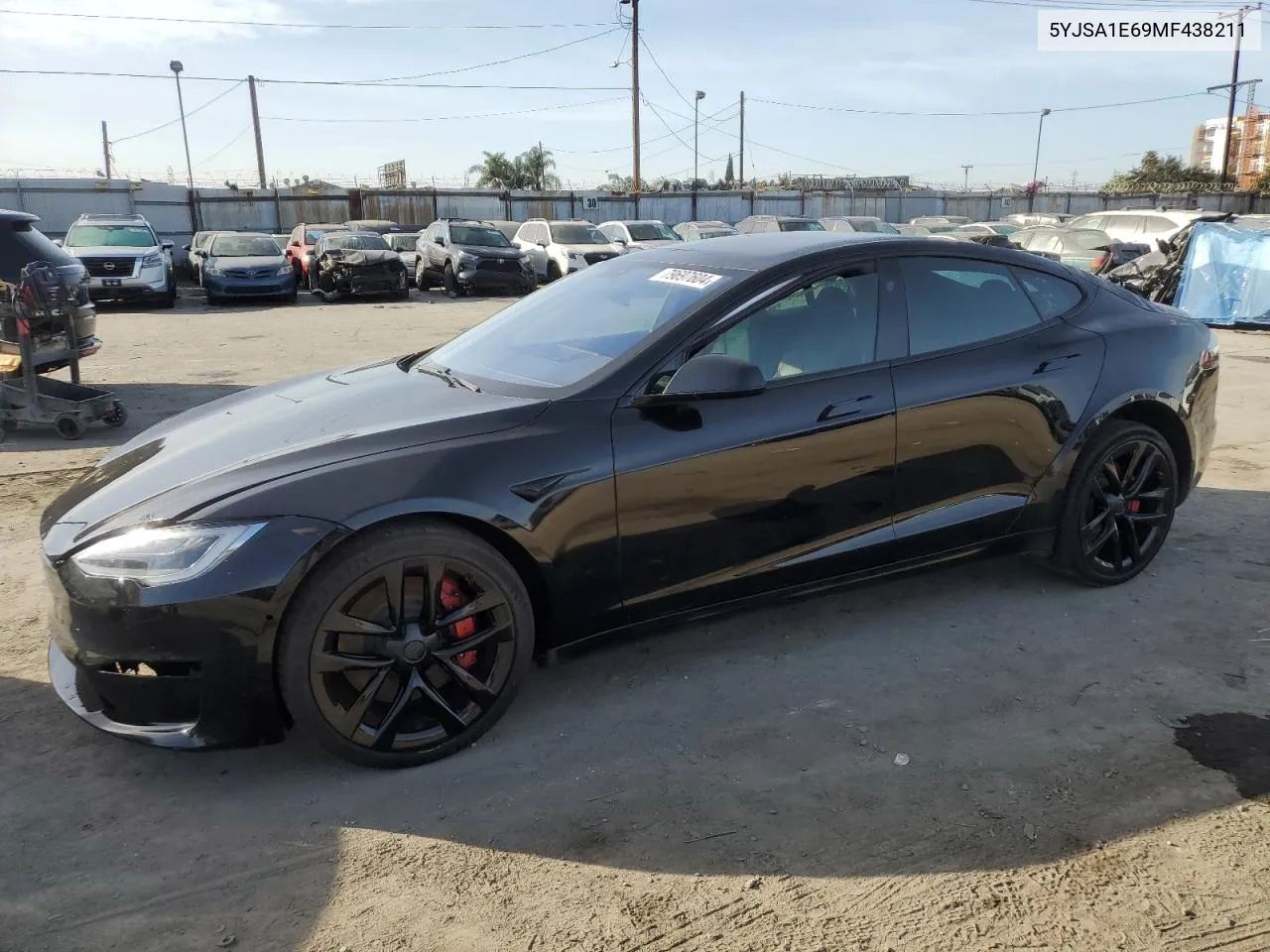 2021 Tesla Model S VIN: 5YJSA1E69MF438211 Lot: 79697604