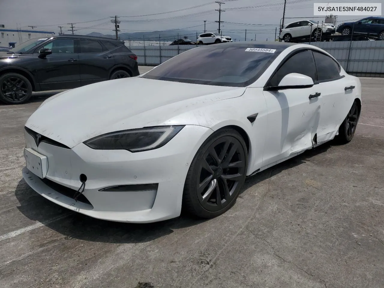 2022 Tesla Model S VIN: 5YJSA1E53NF484027 Lot: 50545584