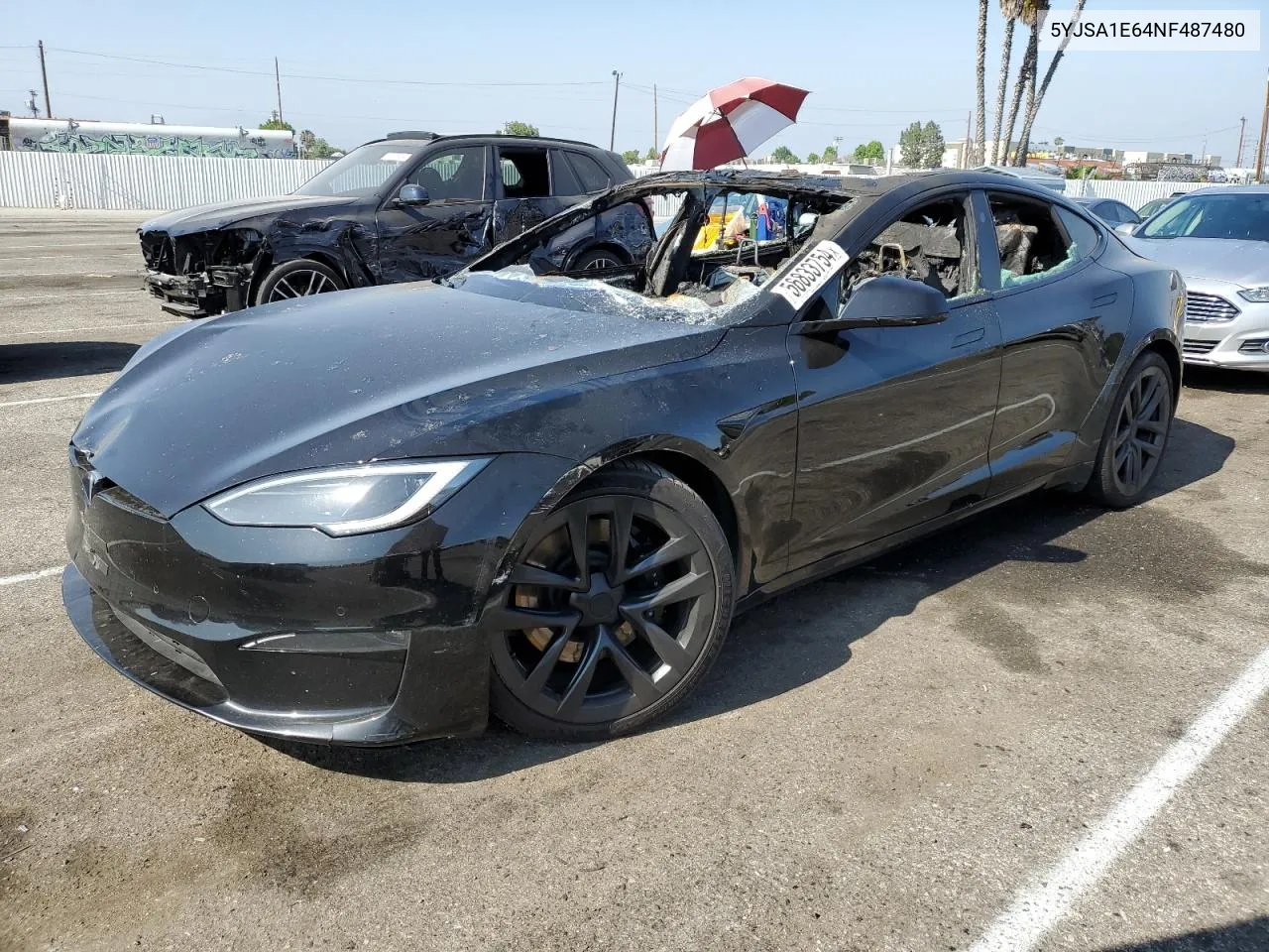 2022 Tesla Model S VIN: 5YJSA1E64NF487480 Lot: 56833754